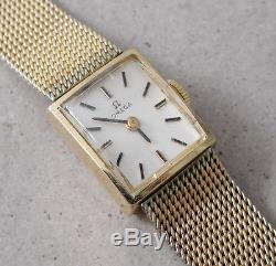 Vintage Omega 484 14k Gold Filled Watch 17 Jewels For Parts Repair #808l