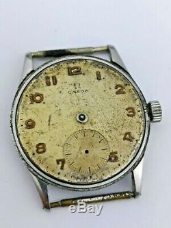 Vintage Omega Cal 28 Watch Ticking For Restoration Ref 2405-1 1940s (A91)