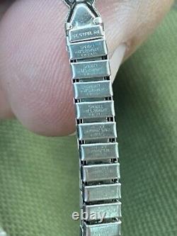 Vintage Omega Ladymatic 14kt White Gold Case Runs For Parts Only Or Repair