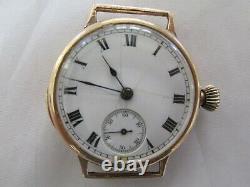 Vintage Omega Mens 9ct Gold Wristwatch Watch Not Working