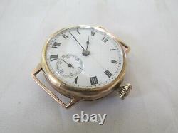 Vintage Omega Mens 9ct Gold Wristwatch Watch Not Working