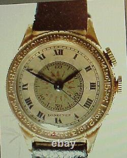 Vintage Original Longines Lindbergh Hour-angel Wristwatch Crown Stem Gold Filled