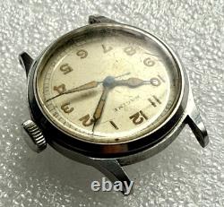 Vintage Partial Racine Gallet Military Wristwatch Amazing Dial & Hands 4 Parts