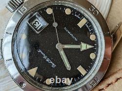 Vintage Paul Le Grande Diver Watch withUniquely Aged Dial, Runs FOR PARTS/REPAIR