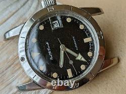 Vintage Paul Le Grande Diver Watch withUniquely Aged Dial, Runs FOR PARTS/REPAIR