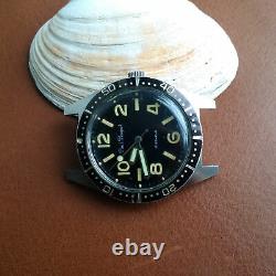 Vintage Paul Peugeot Diver Watch withMint Dial, All SS Case, Runs FOR PARTS/REPAIR