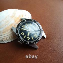 Vintage Paul Peugeot Diver Watch withMint Dial, All SS Case, Runs FOR PARTS/REPAIR