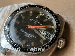 Vintage Paul Peugeot Surf n' Ski 20 ATM Diver Watch withMint Dial FOR PARTS/REPAIR