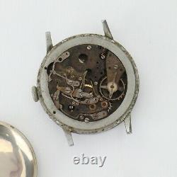 Vintage Pierce Chronograph Partial Movement Parts Watch Watchmakers Estate