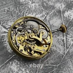 Vintage Pocket Watch Chronograph Movement Spare Parts and Repair 42,5mm Diameter