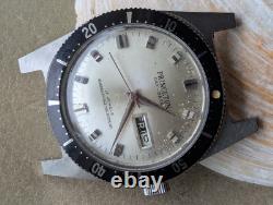 Vintage Princeton 20 ATM All SS Diver withDurowe 471-3 Mvmt, Runs FOR PARTS/REPAIR