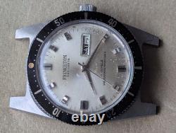 Vintage Princeton 20 ATM All SS Diver withDurowe 471-3 Mvmt, Runs FOR PARTS/REPAIR