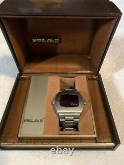 Vintage Pulsar P3 LED Watch with Band & Magnet (For parts Or repair)