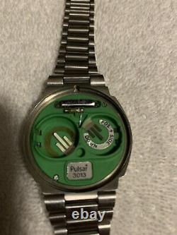 Vintage Pulsar P3 LED Watch with Band & Magnet (For parts Or repair)
