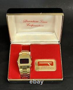 Vintage Quantum Time Corporation LED Digital Watch For Parts Or Repair