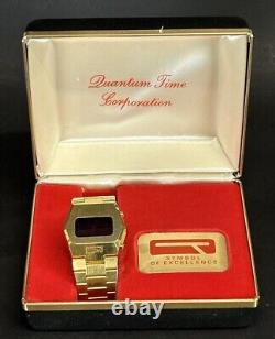 Vintage Quantum Time Corporation LED Digital Watch For Parts Or Repair