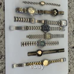 Vintage Quartz Watches 9 Pieces for Parts or Repair