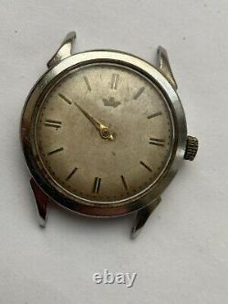 Vintage RARE MEN Wrist Watch MARVIN ALL STEEL AUTOMATIC FOR PARTS F 1560 MILITAR