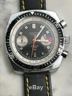 Vintage Rare Valjoux 7733 Winton Chronograph Yatching Diver Watch 4 Repair