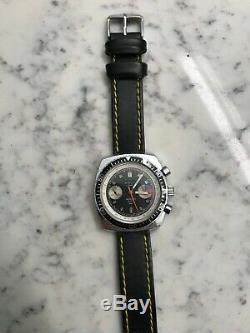 Vintage Rare Valjoux 7733 Winton Chronograph Yatching Diver Watch 4 Repair