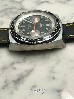 Vintage Rare Valjoux 7733 Winton Chronograph Yatching Diver Watch 4 Repair