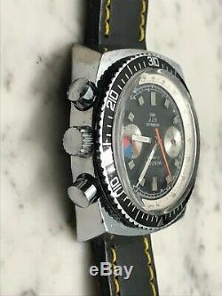 Vintage Rare Valjoux 7733 Winton Chronograph Yatching Diver Watch 4 Repair