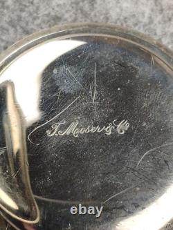 Vintage Rare parts Pocket Watch T. Moser for parts or REPAIR