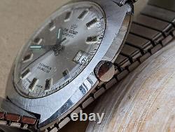 Vintage Rene Rochard All SS Watch withDivers Case, AS 1862/63, Runs FOR PARTS/REPAIR