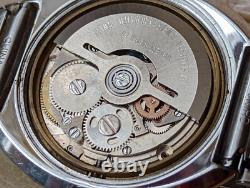 Vintage Rene Rochard All SS Watch withDivers Case, AS 1862/63, Runs FOR PARTS/REPAIR