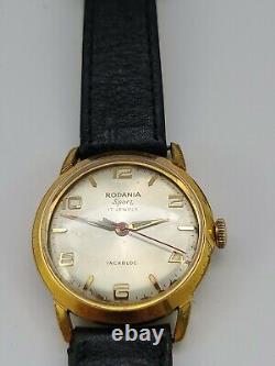 Vintage Rodania Sport Men's Watch, working smooth! For parts or restore