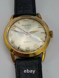 Vintage Rodania Sport Men's Watch, working smooth! For parts or restore