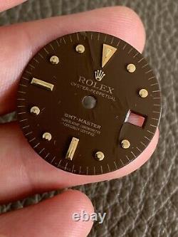 Vintage Rolex GMT Master Brown Hyphen Dial for 1675 Gold Watch for parts Stella