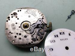 Vintage Rolex watch movements, 15 jewels, 10 3/4 size, for part and repair