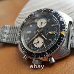 Vintage Rotary 20 ATM Divers Chronograph withAll SS Case, Runs FOR PARTS/REPAIR