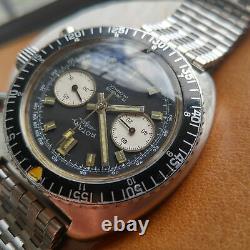 Vintage Rotary 20 ATM Divers Chronograph withAll SS Case, Runs FOR PARTS/REPAIR