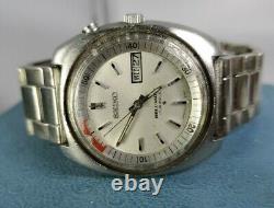 Vintage SEIKO BELL-MATIC Auto Alarm 17 Jewels Stainless Steel Watch. For Parts