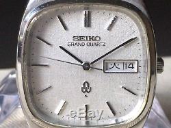 Vintage SEIKO Quartz Watch/ GRAND QUARTZ 4843-5011 SS 1976 For Parts