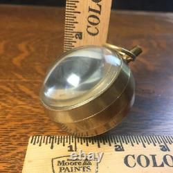 Vintage SOLDIERS WATCH 781 Swiss Made Glass Ball Orb PARTS OR REPAIR Paperweight