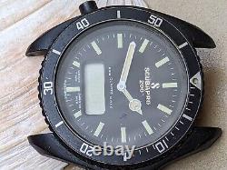 Vintage Scubapro 200 Quartz Diver Watch withPVD Monnin All SS Case FOR PARTS ONLY