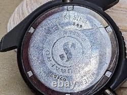 Vintage Scubapro 200 Quartz Diver Watch withPVD Monnin All SS Case FOR PARTS ONLY
