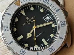 Vintage Scubapro 500 Diver Watch withAll SS Case, ETA 2784 Mvmt FOR PARTS/REPAIR