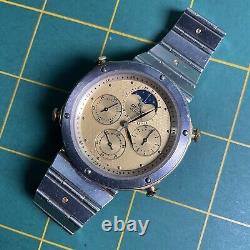 Vintage Seiko Quartz 7a48-7010 Chronograph Running For Parts Or Repair Watch 72