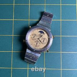 Vintage Seiko Quartz 7a48-7010 Chronograph Running For Parts Or Repair Watch 72