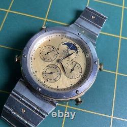 Vintage Seiko Quartz 7a48-7010 Chronograph Running For Parts Or Repair Watch 72