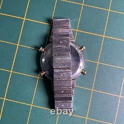 Vintage Seiko Quartz 7a48-7010 Chronograph Running For Parts Or Repair Watch 72