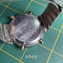 Vintage Seiko Quartz 7a48-7010 Chronograph Running For Parts Or Repair Watch 72