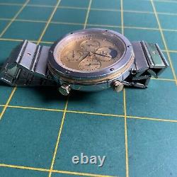 Vintage Seiko Quartz 7a48-7010 Chronograph Running For Parts Or Repair Watch 72