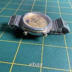 Vintage Seiko Quartz 7a48-7010 Chronograph Running For Parts Or Repair Watch 72