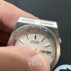 Vintage Seiko Quartz Alarm Watch 7223-6000 36mm Steel Working New Battery Nice