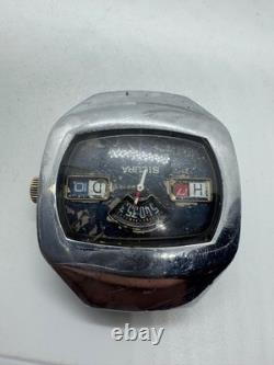 Vintage Sicura 17 Jewels Digital Jump Hour Swiss Made Watch/For Parts/Repair